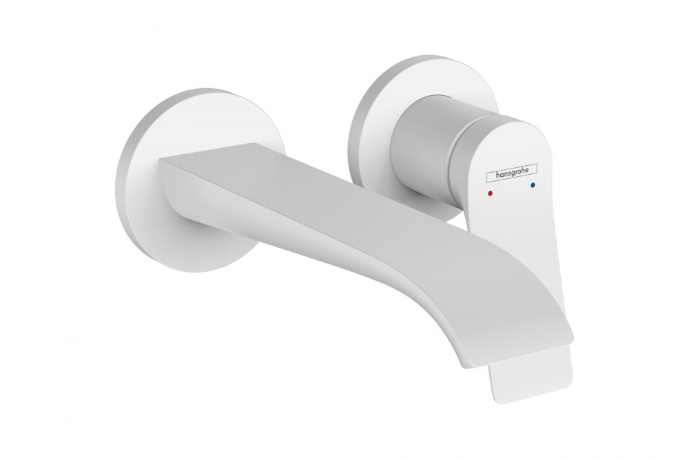 HANSGROHE Vivenis Смеситель для раковины из стены, выступ 192 мм, матовый белый арт. 35280