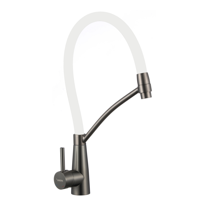 Смеситель для кухни с гибким изливом Fmark FS8255Q-02, графит арт. 171327