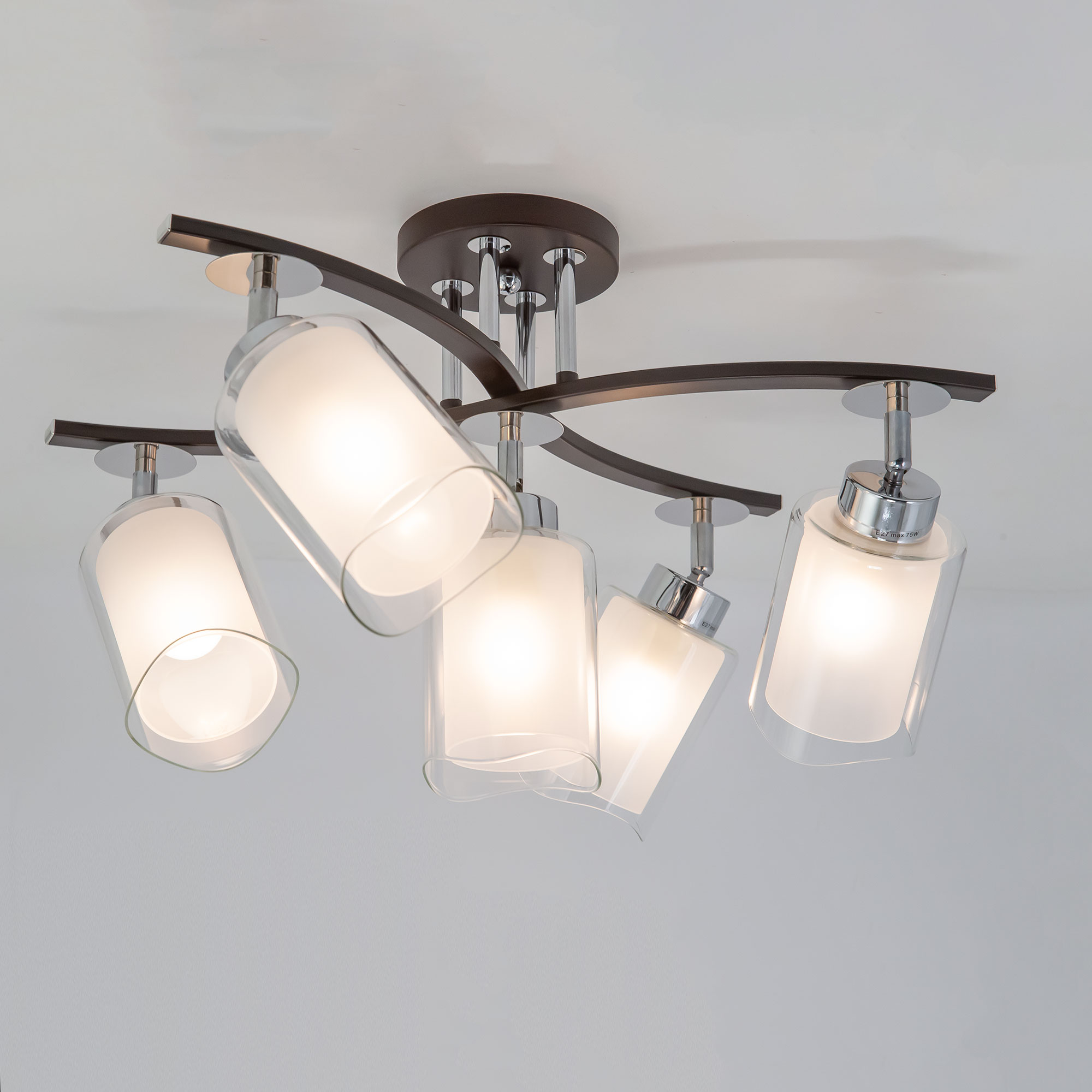 Citilux Фортуна CL156152 Люстра с поворотными плафонами Венге Хром арт. 88260