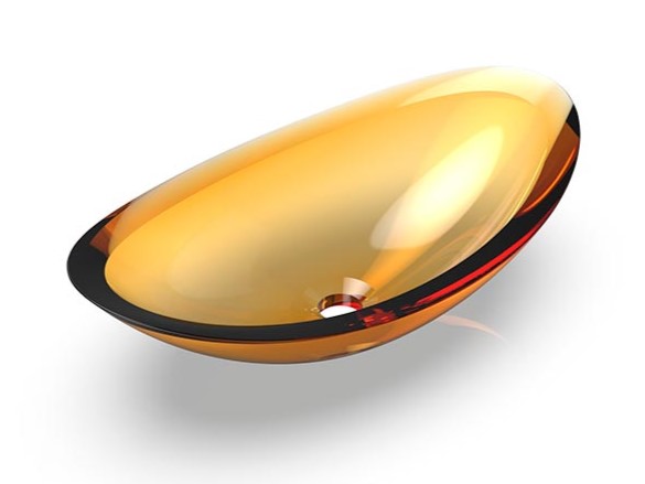 KNIEF CHARM SHAPE Раковина накладная 581x331x169 мм без перелива, без отверстия, хром/50 Arangonit арт. 36955