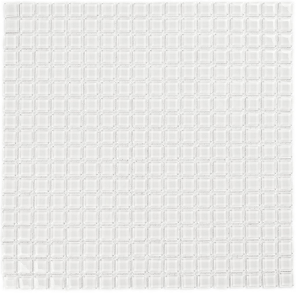 Плитка декоративная стеклянная Super white/Супер белый 15*15*4 300*300 арт. 90567