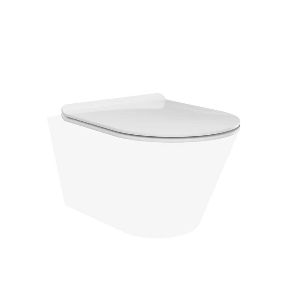 PLMR.seat.02/WHT Сиденье Plaza Modern/Плаза Модерн для подвесного унитаза, белое глянцевое арт. 196387