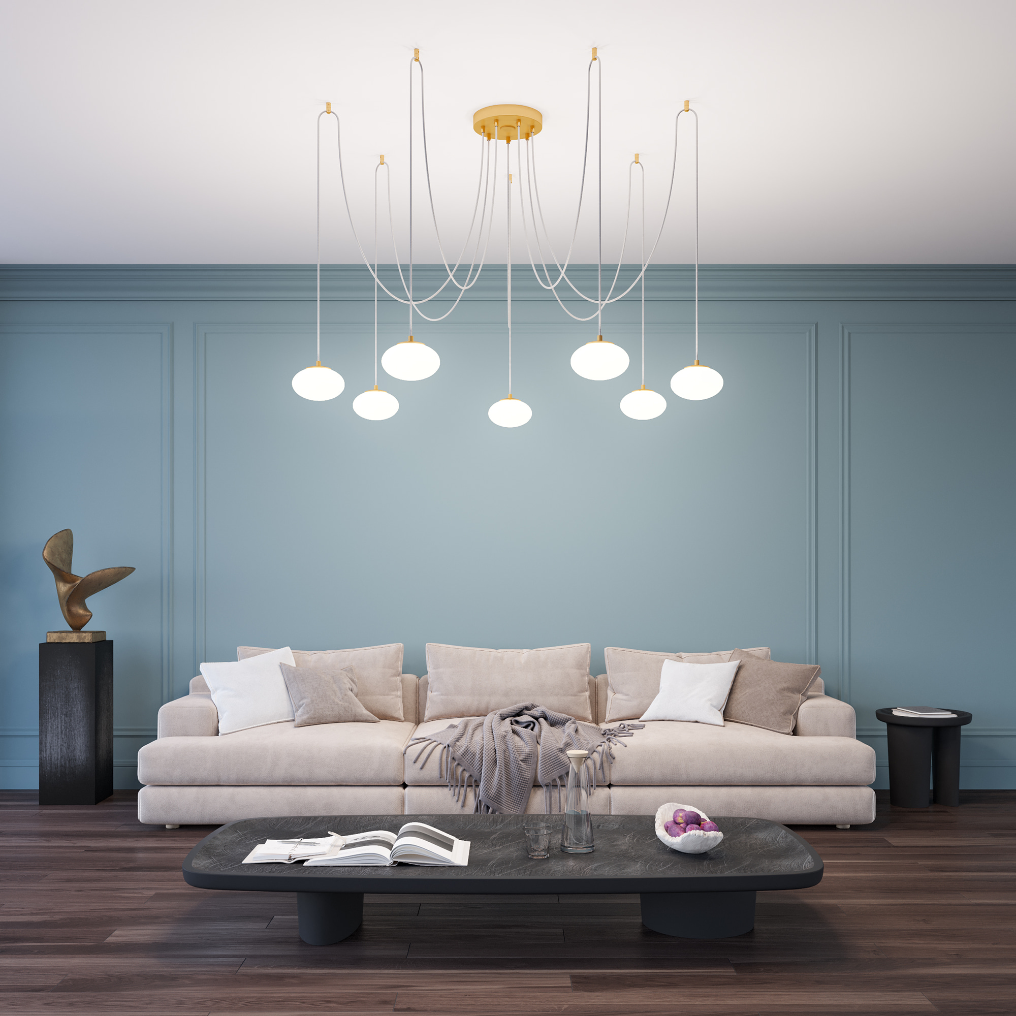 Citilux ATMAN SMART CL226A073 LED RGB Умная подвесная люстра Бронза арт. 89430