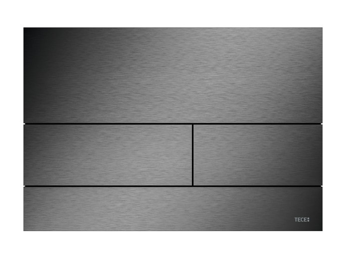 TECEsquare II Панель смыва металлическая с двумя клавишами, антипятна, Brushed Black Chrome PVD арт. 32951