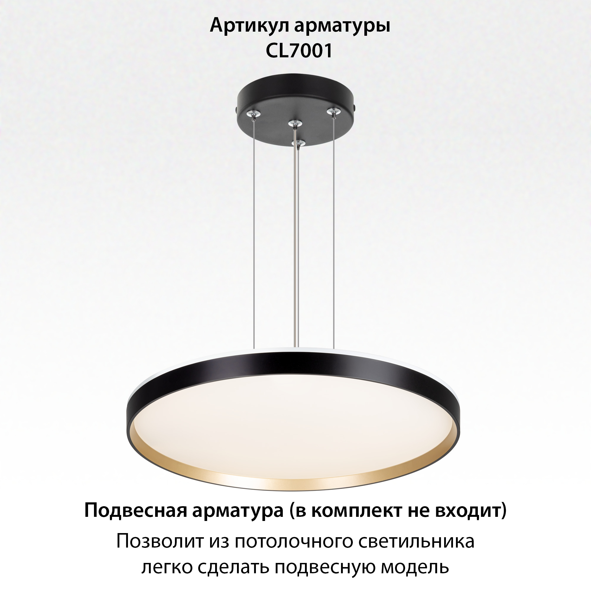 Citilux ETALON CL750501R LED RGB Светильник с пультом Чёрный+Золото арт. 89572