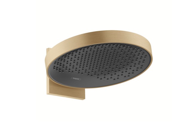 HANSGROHE Rainfinity Верхний душ 360 1jet с настенным креплением, 21 л/мин, шлиф. бронза арт. 38186