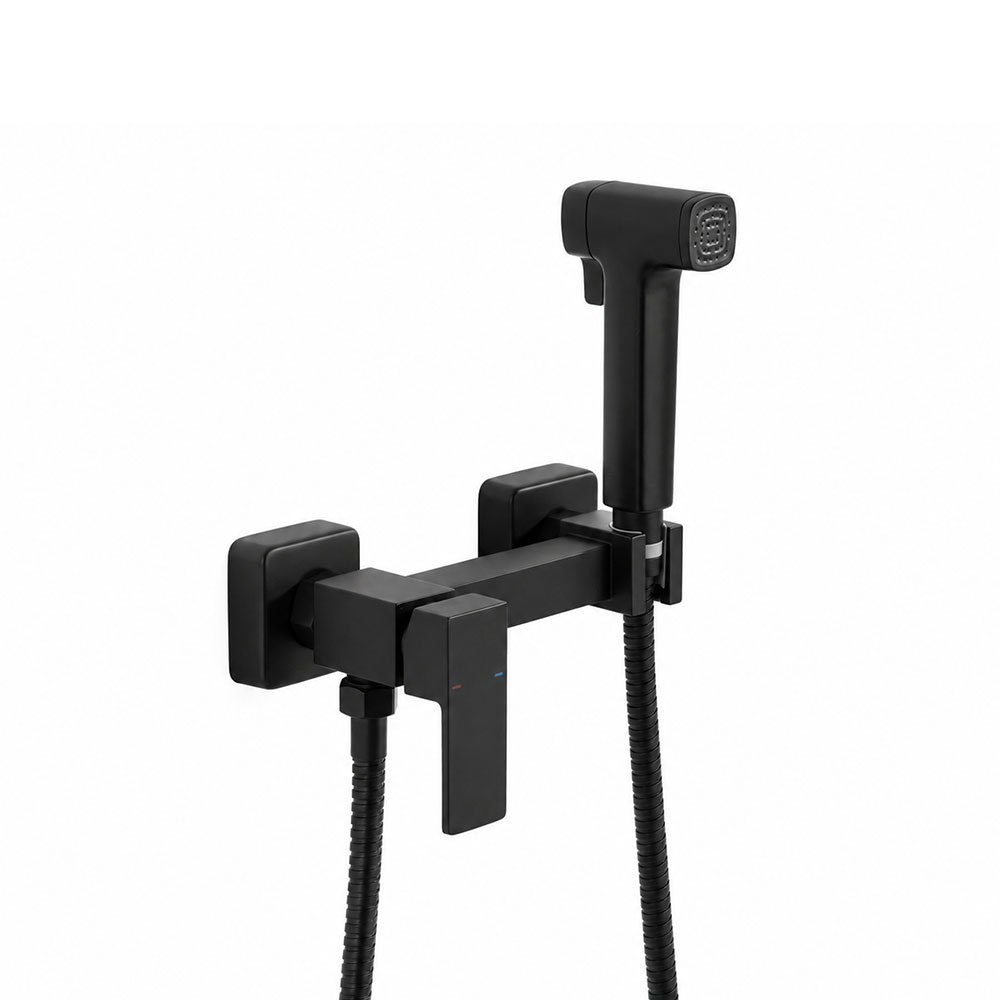 Гигиенический душ со смесителем FRAP F7591-6, черный арт. 189757