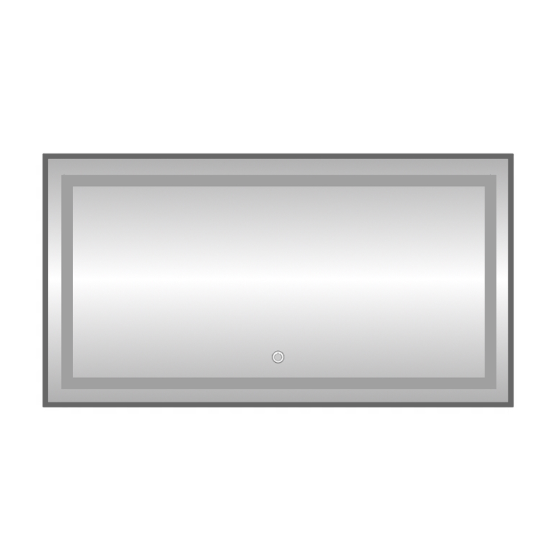 Зеркало с подсветкой LED Fixsen FX-2100F прямоугольное 100х80 см, графит арт. 178882