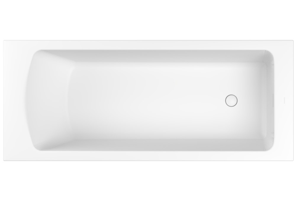 WHITECROSS Coin Ванна из искуственного камня SolidSurface 180x75 см, белый матовый арт. 32591