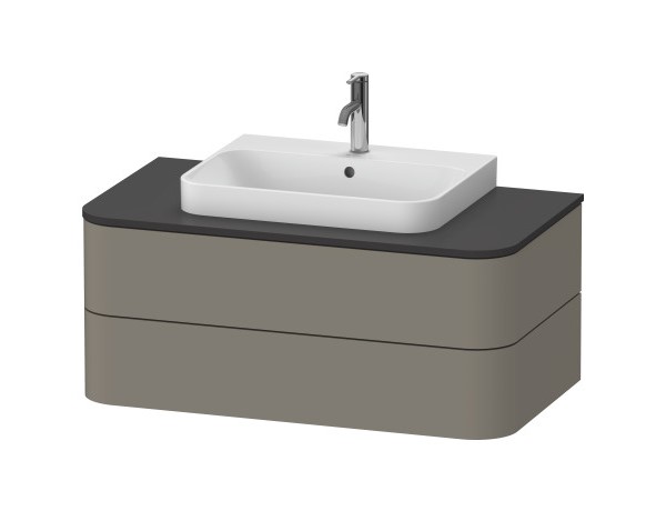 DURAVIT Happy D.2 Plus Тумба для столешницы, 2 ящика, 1000х550 мм, Каменно-серый шелк.-матовый арт. 33542