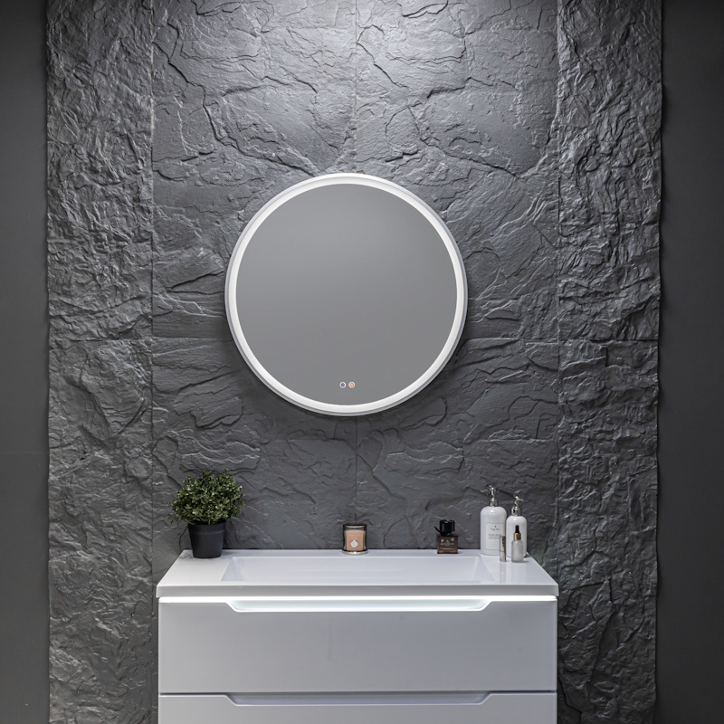Зеркало Silver Mirrors Делуна/Deluna D700 2.2 (TX, алюм. профиль, цвет серебро,подогрев, сенсорный выключатель) арт. 179173