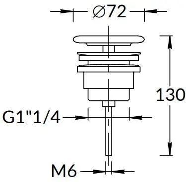 KMUNDr07MWh1 Донный клапан с керамической крышкой, белый матовый арт. 202938