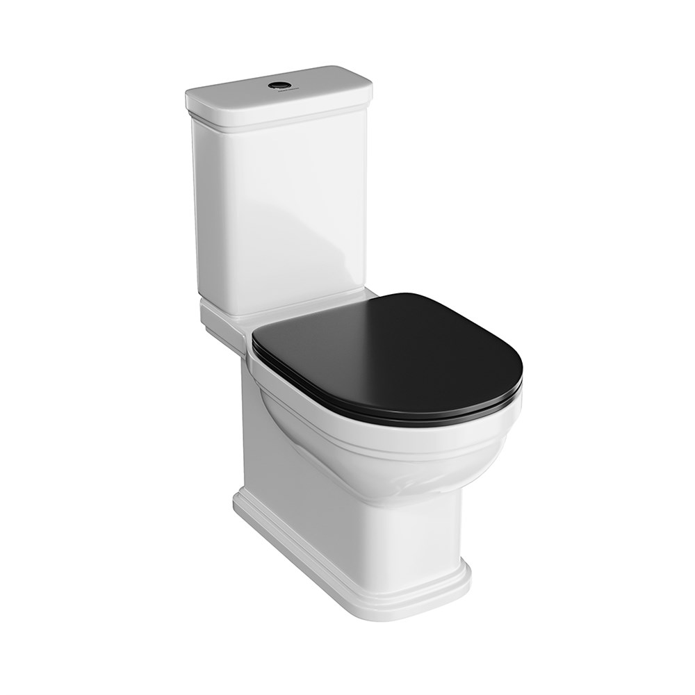 PO.seat.01/BLK Сиденье Pompei/Помпеи для напольного унитаза, черное глянцевое арт. 195343
