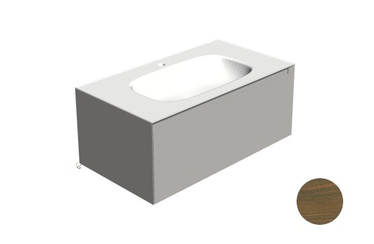 VERONA STYLE SHAPE S Тумба подвесная 90 см, 1 ящик, W11 орех арт. 33875