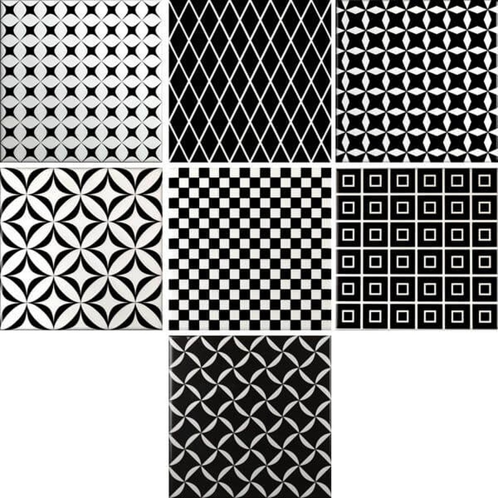 20*20 Decor Black&White Mix 9 mm декоративная керамическая плитка арт. 128207