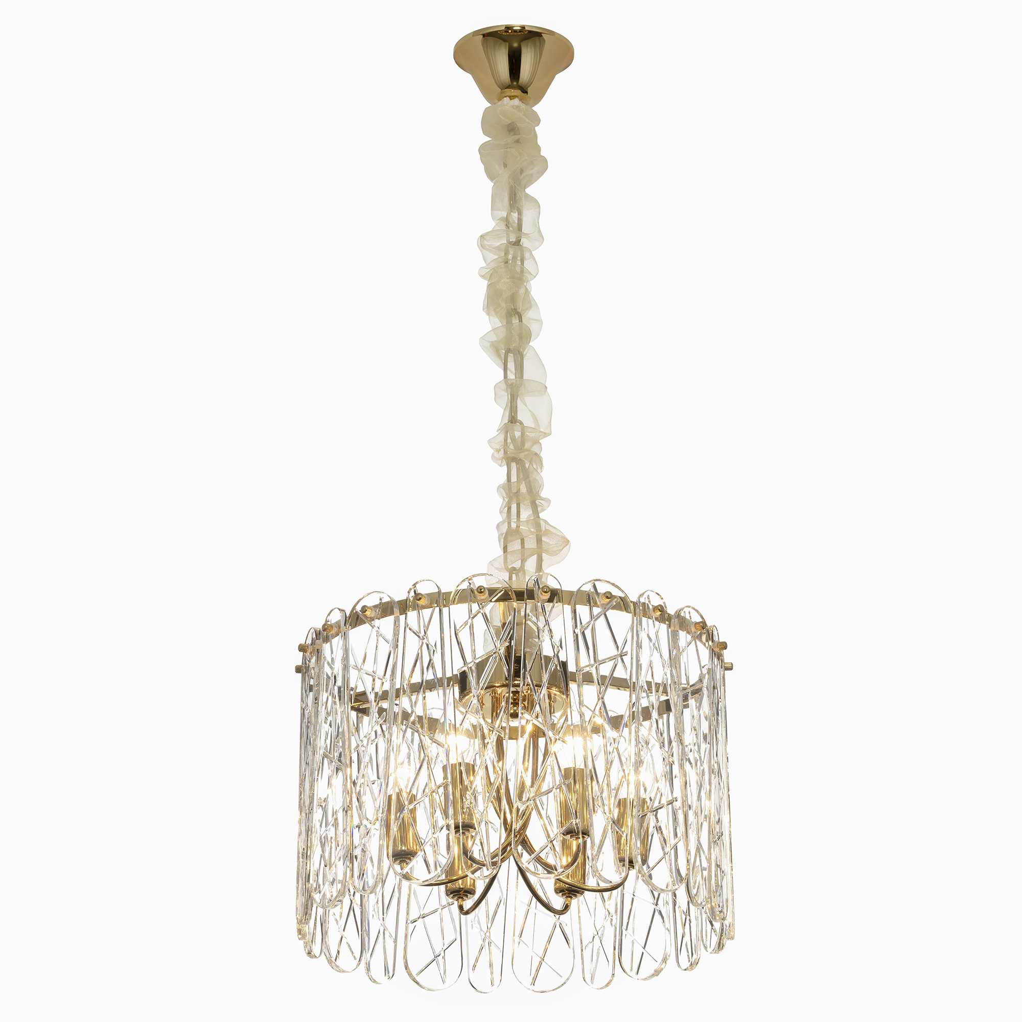 Citilux TALLA CL318262 Люстра хрустальная подвесная Золото арт. 89512