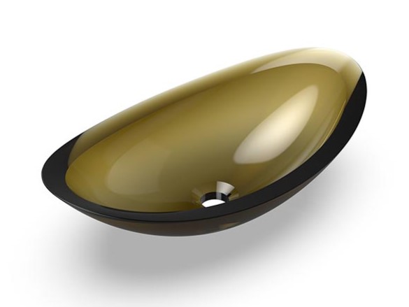 KNIEF CHARM SHAPE Раковина накладная 581x331x169 мм без перелива, без отверстия, хром/30 Pyrit арт. 36954