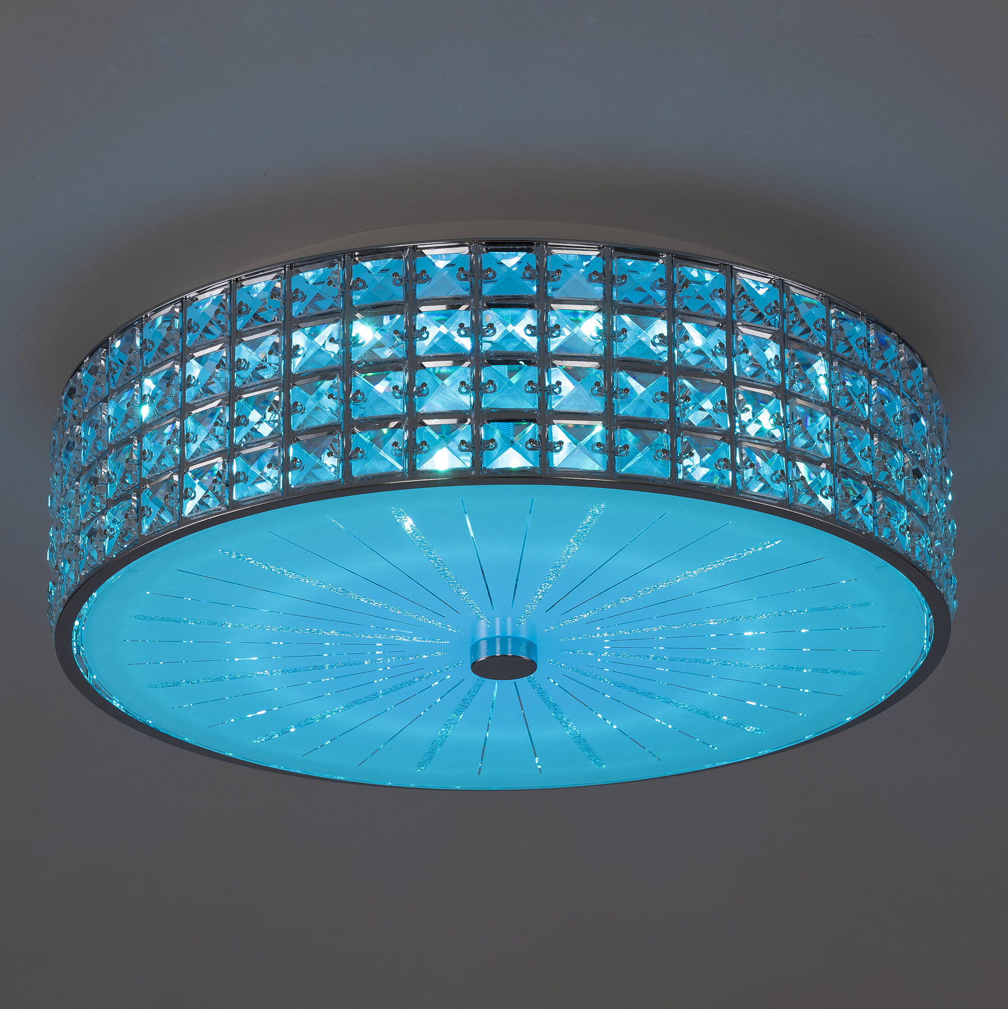 Citilux Портал CL32415G1 LED RGB Люстра хрустальная с пультом Хром арт. 89018