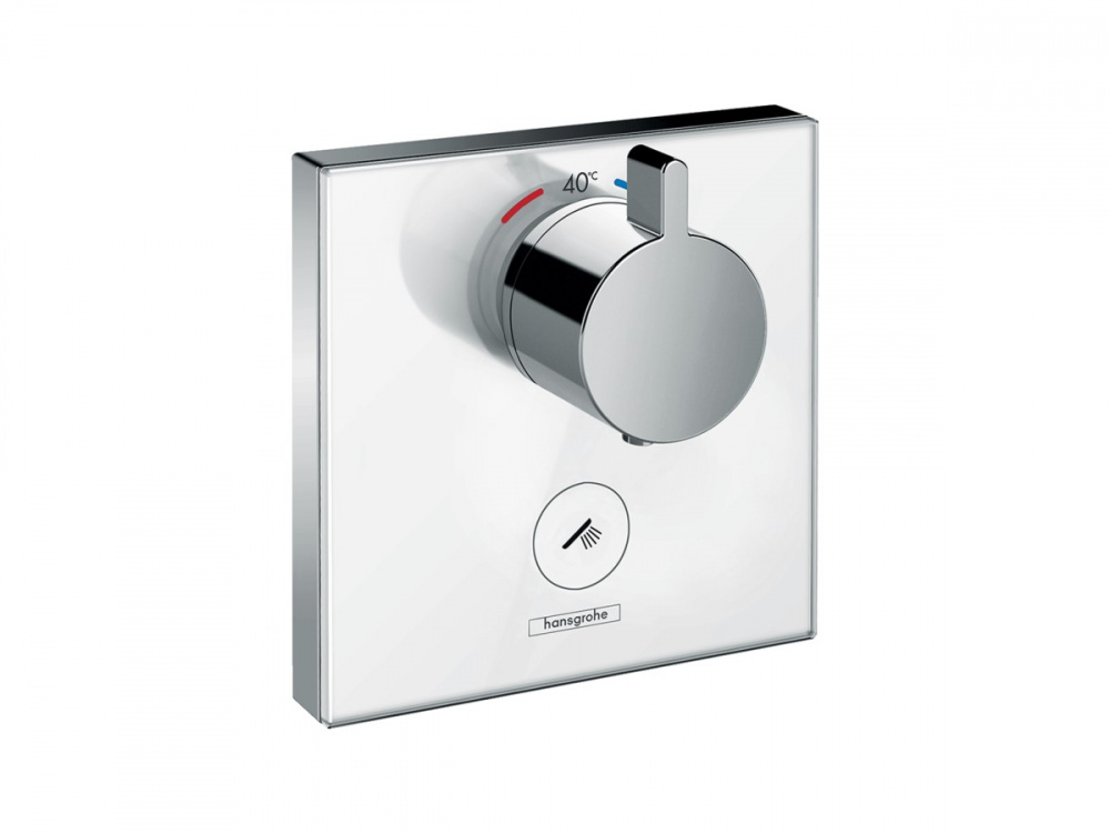 HANSGROHE ShowerSelect Термостат с отдельным выводом для ручного душа, СМ, стекло/белый/хром арт. 38807