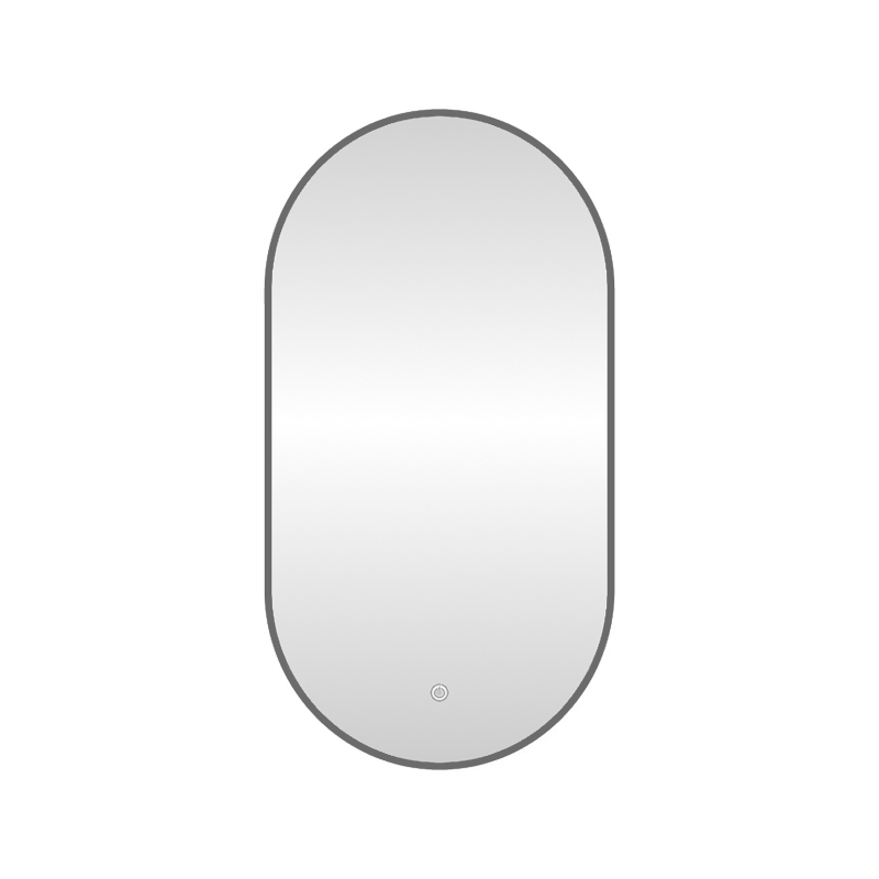 Зеркало с подсветкой LED Fixsen FX-3090F овальное 50х90 см, графит арт. 178893