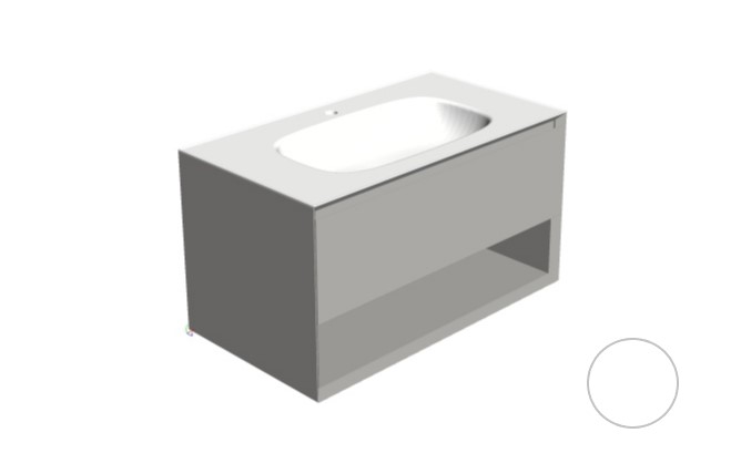VERONA STYLE SHAPE S Тумба подвесная 90 см, 1 ящик, открытая ниша, M05-белый арт. 33876