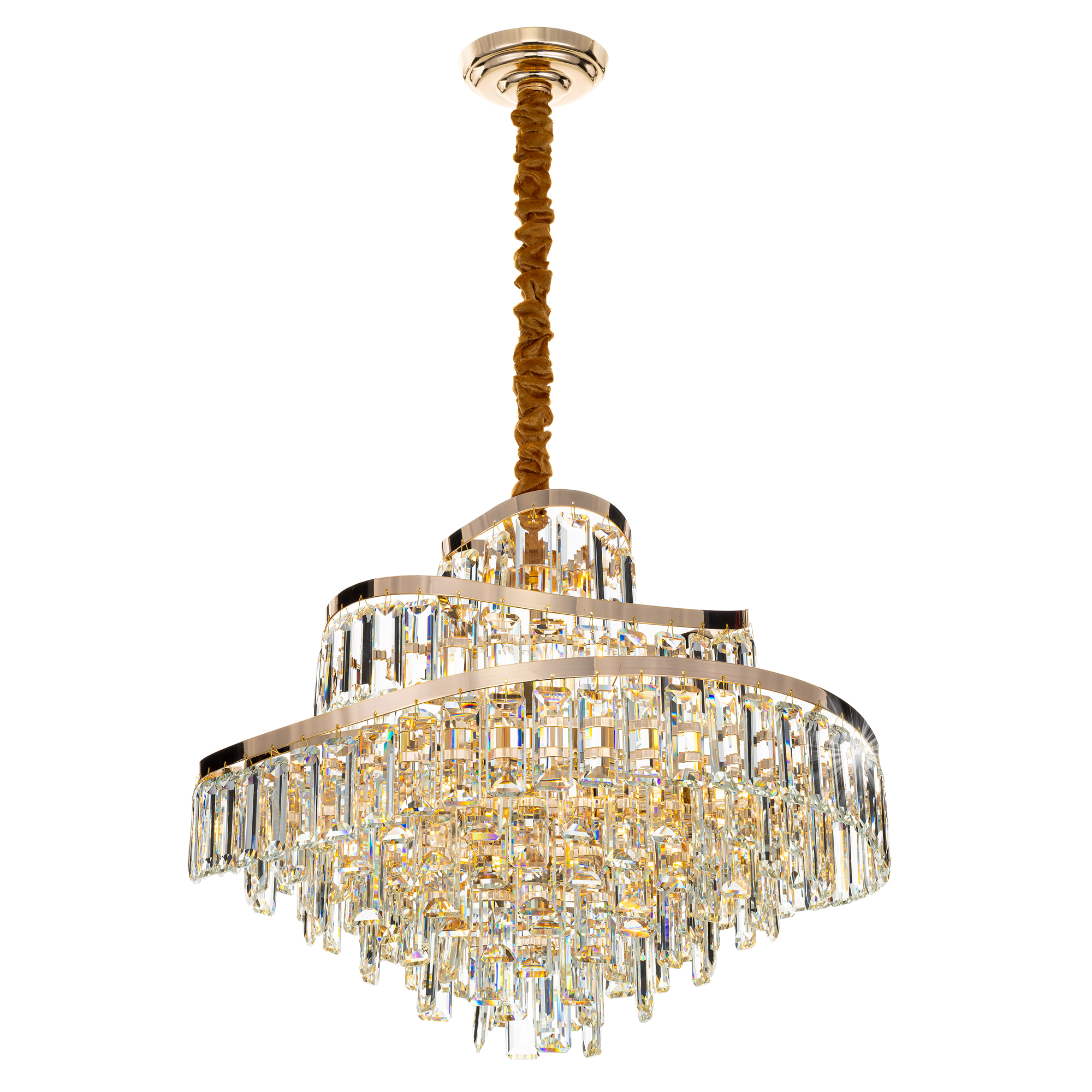 Citilux NAIAD CL315162 Люстра хрустальная подвесная Золото арт. 89460