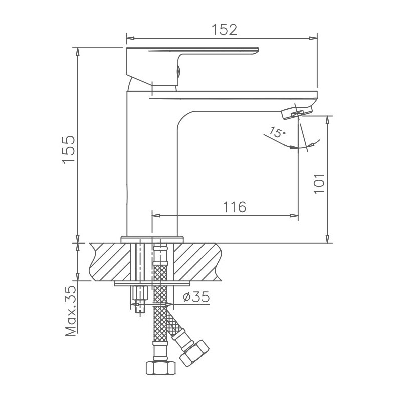 Смеситель для раковины Haiba HB10505-8, белый арт. 162340