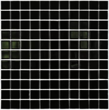 Плитка декоративная стеклянная Black glass/Чёрное стекло 4*25*25 300*300 арт. 90591