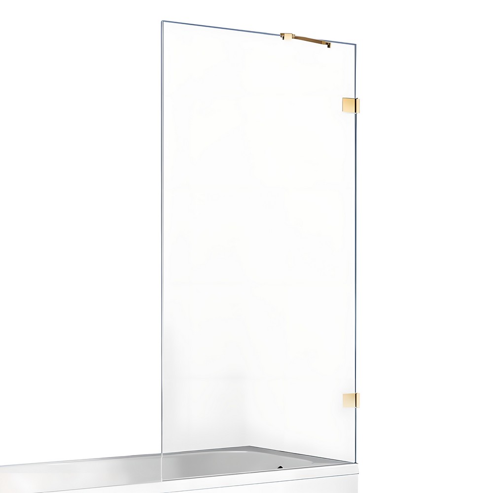 NEW TRENDY AVEXA Шторка на ванну 70x150 см, реверсивная, золото/прозрачное 6 мм арт. 32740