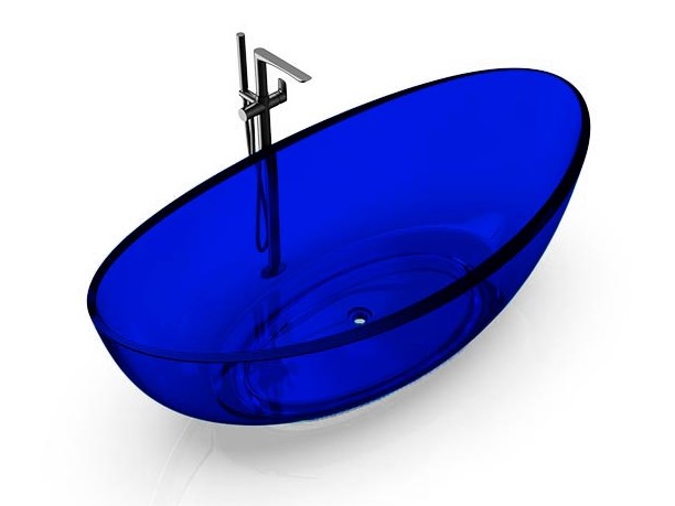KNIEF OVAL Shape Ванна отдельностоящая 180х93x56 см, XXX Marine blue/хром арт. 32470
