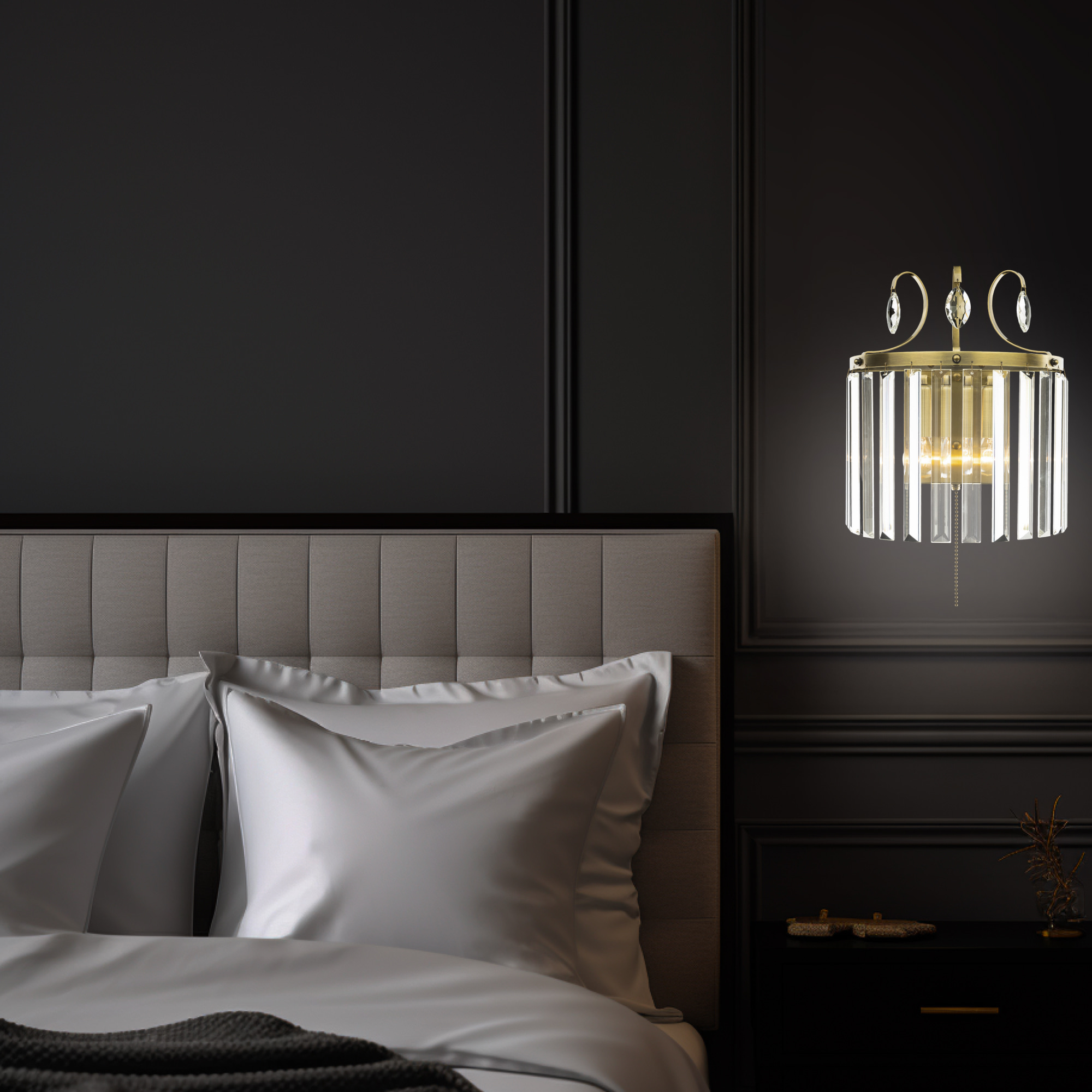 Citilux Инга CL335323 Бра хрустальное с выключателем Бронза арт. 88934