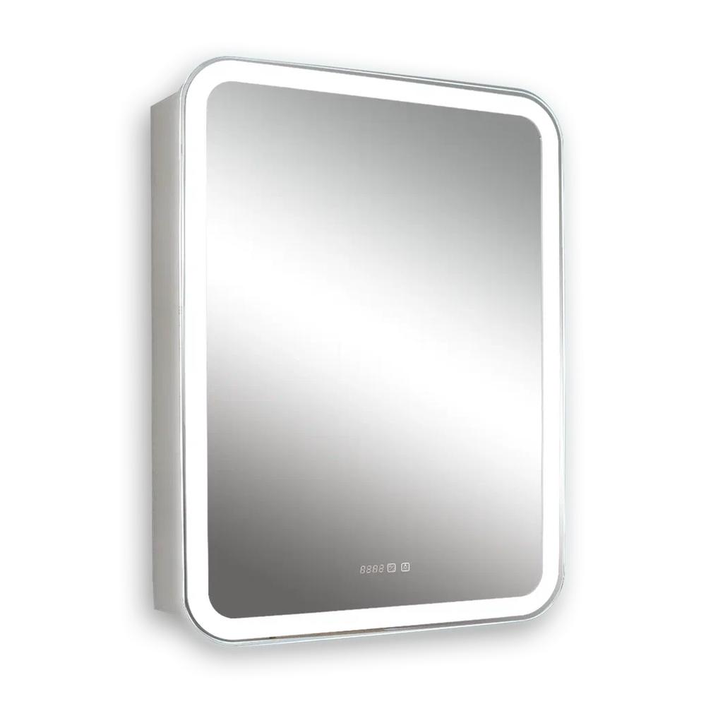 Зеркало-шкаф Silver Mirrors Фиджи 50 - 4.2 правый (часы, ТХ, сенсорный выключатель) арт. 179282