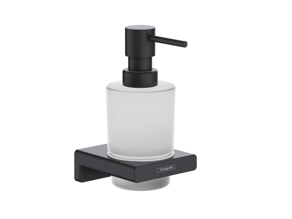 HANSGROHE AddStoris Диспенсер для жидкого мыла, емкость 200 мл, матовый черный/стекло арт. 30584