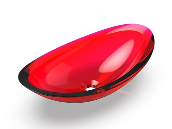 KNIEF CHARM SHAPE Раковина накладная 581x331x169 мм без перелива, без отверстия, хром/40 Rubin арт. 36977