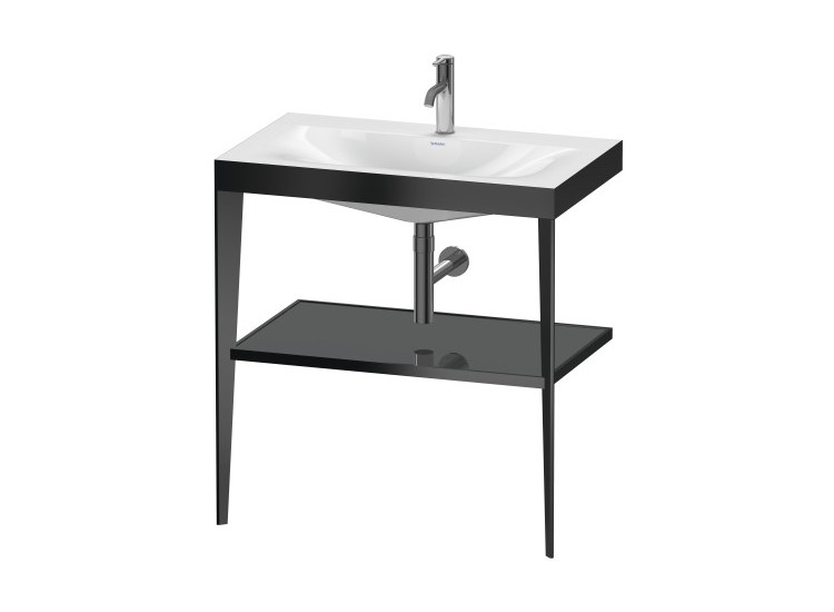 DURAVIT XViu Раковина на металлической консоли 800х480 мм, белый/Black Matt/Flannel Grey арт. 36262