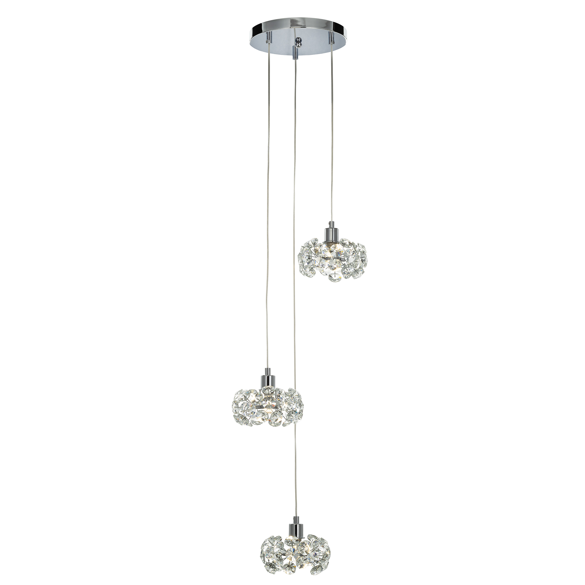 Eletto Betsy EL322P03.1 Хрустальный подвесной светильник Хром арт. 89485
