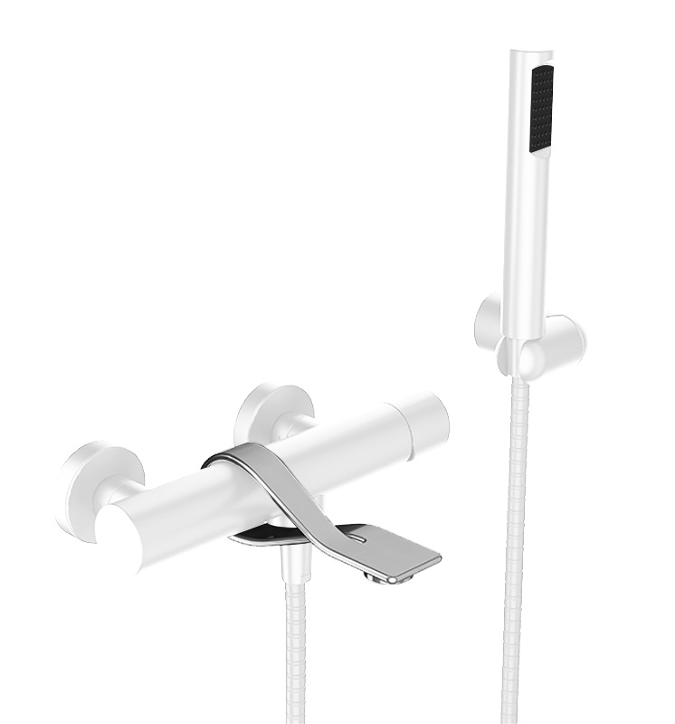 Смеситель для ванны Webert One-B NB850101741, белый/сталь арт. 166237