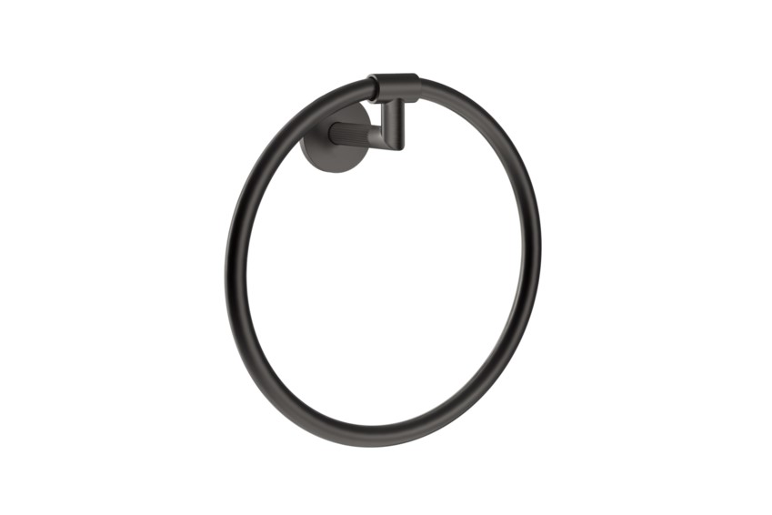 GESSI INGRANAGGIO Полотенцедержатель настенный кольцевой, Black Metal Brushed PVD арт. 30509