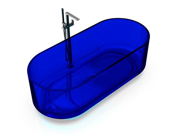 KNIEF ELLIPSE Shape Ванна отдельностоящая 170x75x56 см, XXX Marine blue/хром арт. 32480
