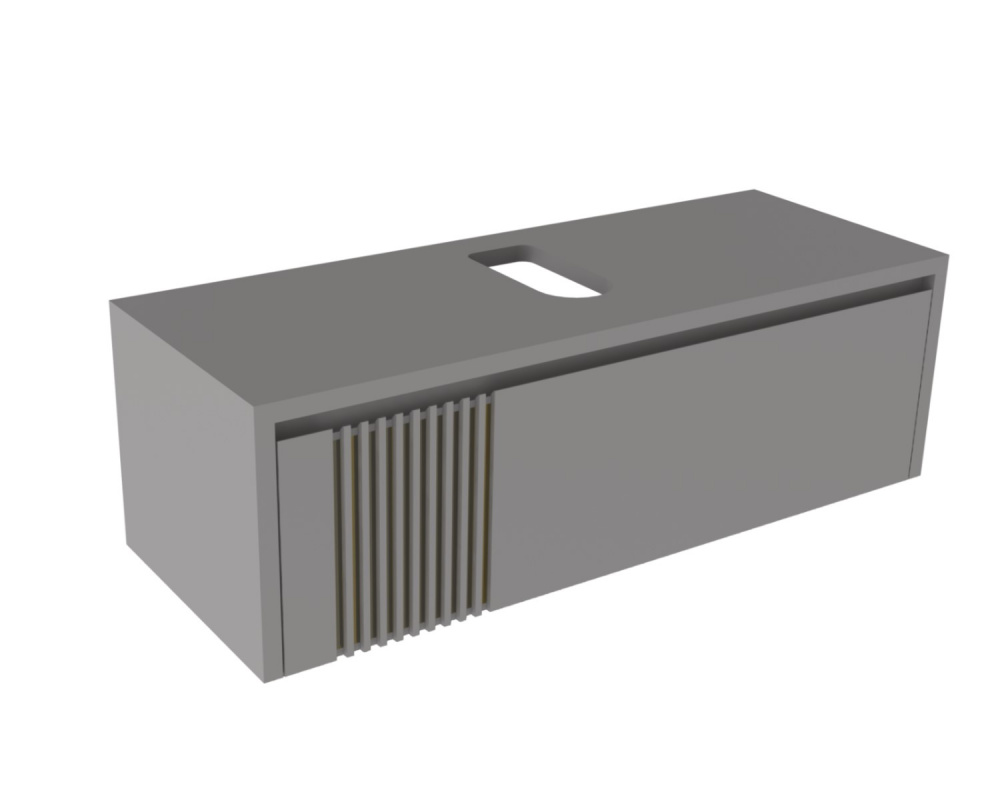 NOKEN ARQUITECT Тумба подвесная с 1 ящиком, 120x45x38 см, серый Fenix арт. 33671
