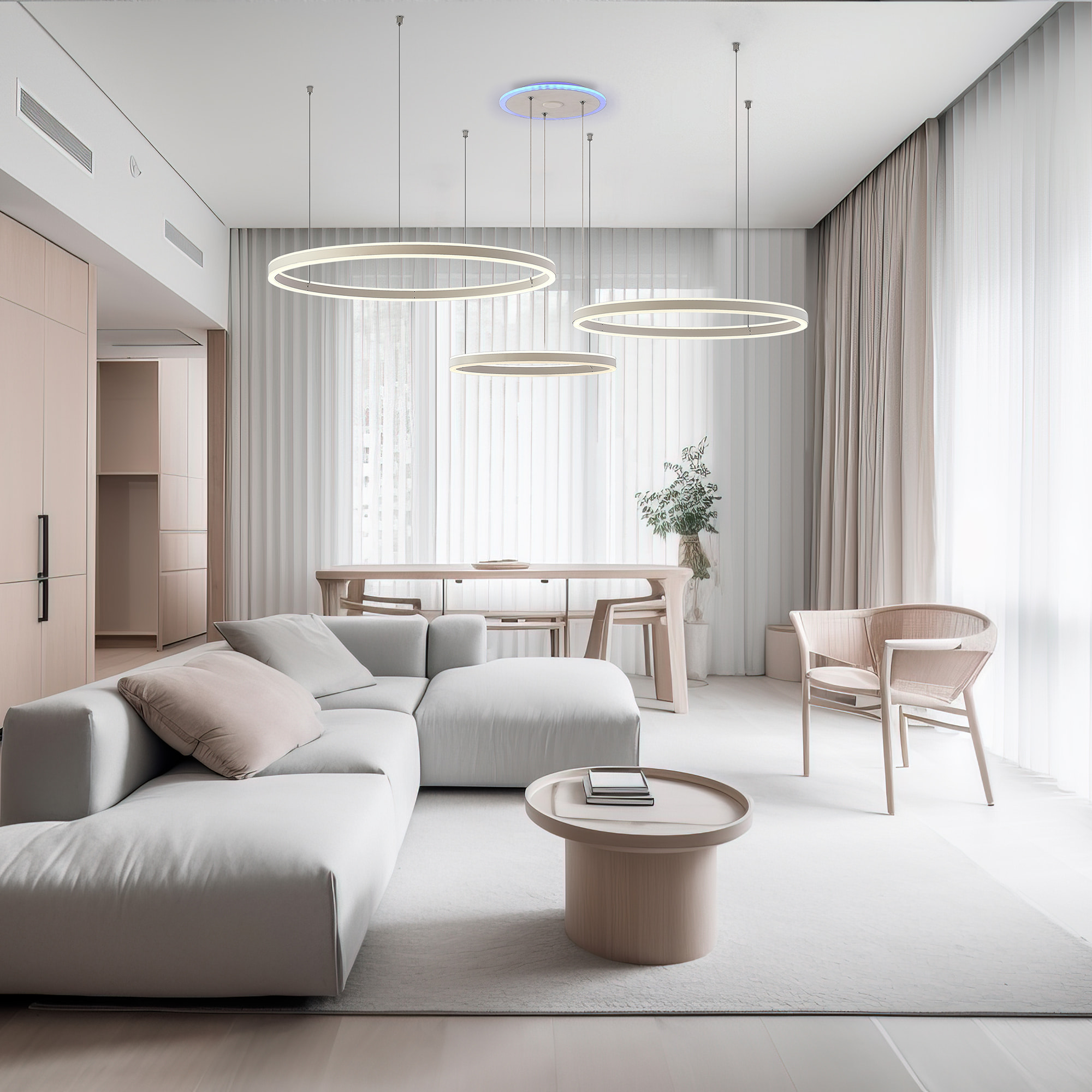 Citilux Дуэт Смарт CL719A700 RGB Умная подвесная люстра Белая арт. 88977