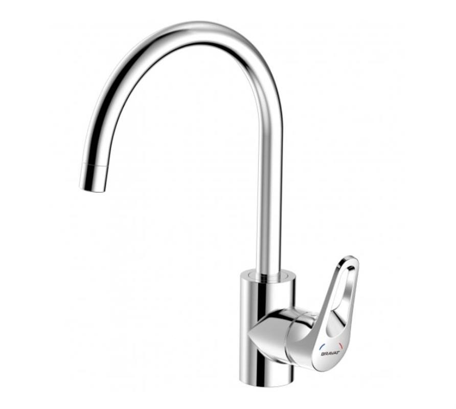 Смеситель для кухни Bravat Drop-D F748162C-2, хром арт. 170018