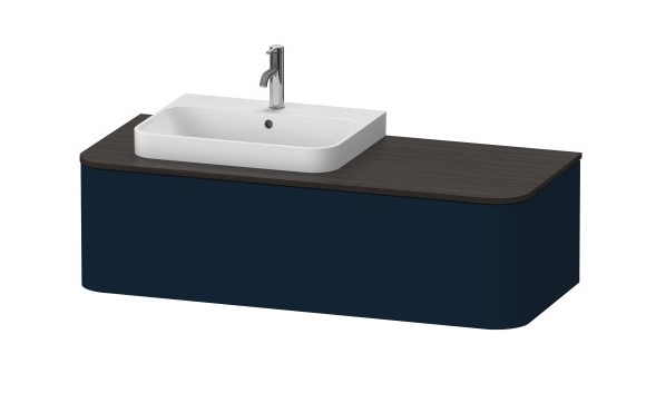 DURAVIT Happy D.2 Plus Тумба для столешницы, 1 выдв.отделение, 1300х550 мм, 98 Night Blue Satin Mat арт. 33425