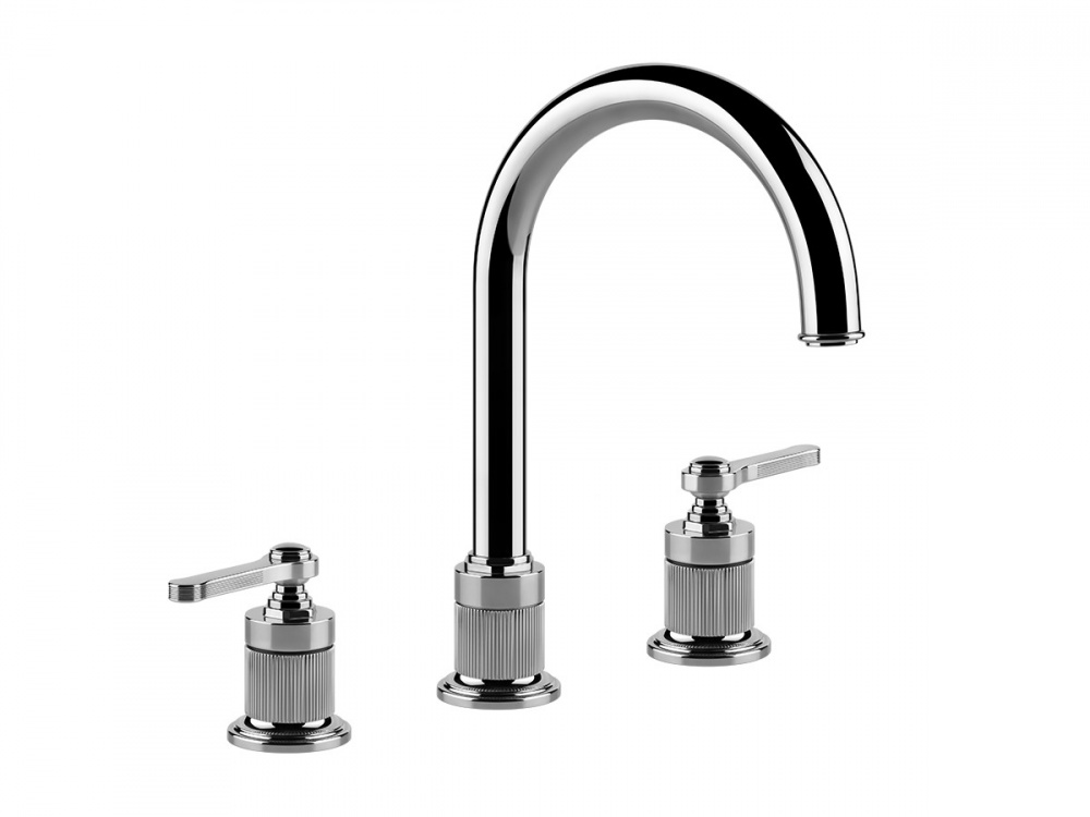 GESSI VENTI20 Смеситель для раковины на 3 отверстия зонтичный, Без ДК, Chrome арт. 34849