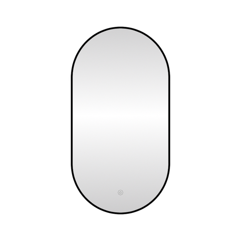 Зеркало с подсветкой LED Fixsen FX-3100B овальное 50х100 см, черное арт. 178886