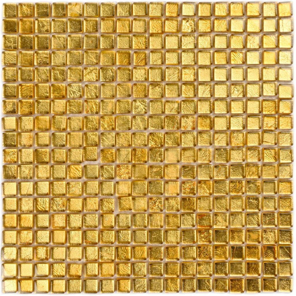 Плитка декоративная стеклянная Classik gold/Золотая классика 15*15 305*305 арт. 90674