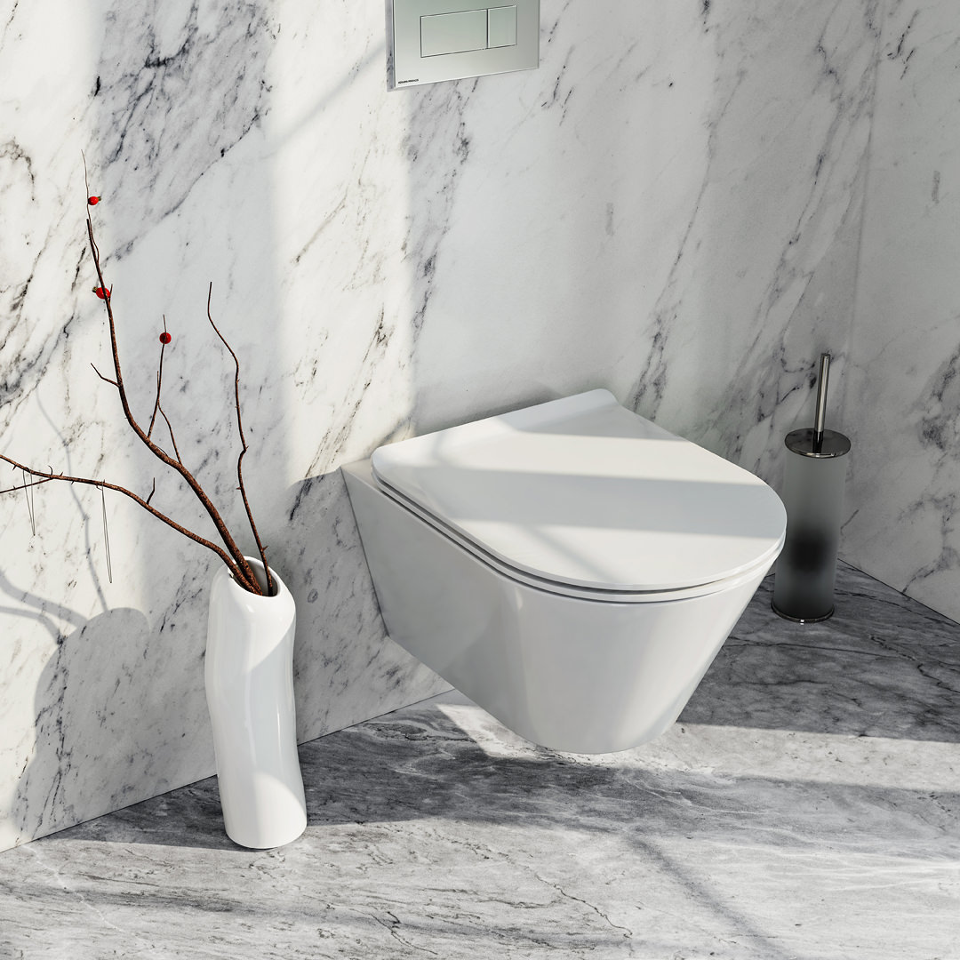 Унитаз Plaza Modern/Плаза Модерн подвесной безободковый, белый глянцевый арт. 55689