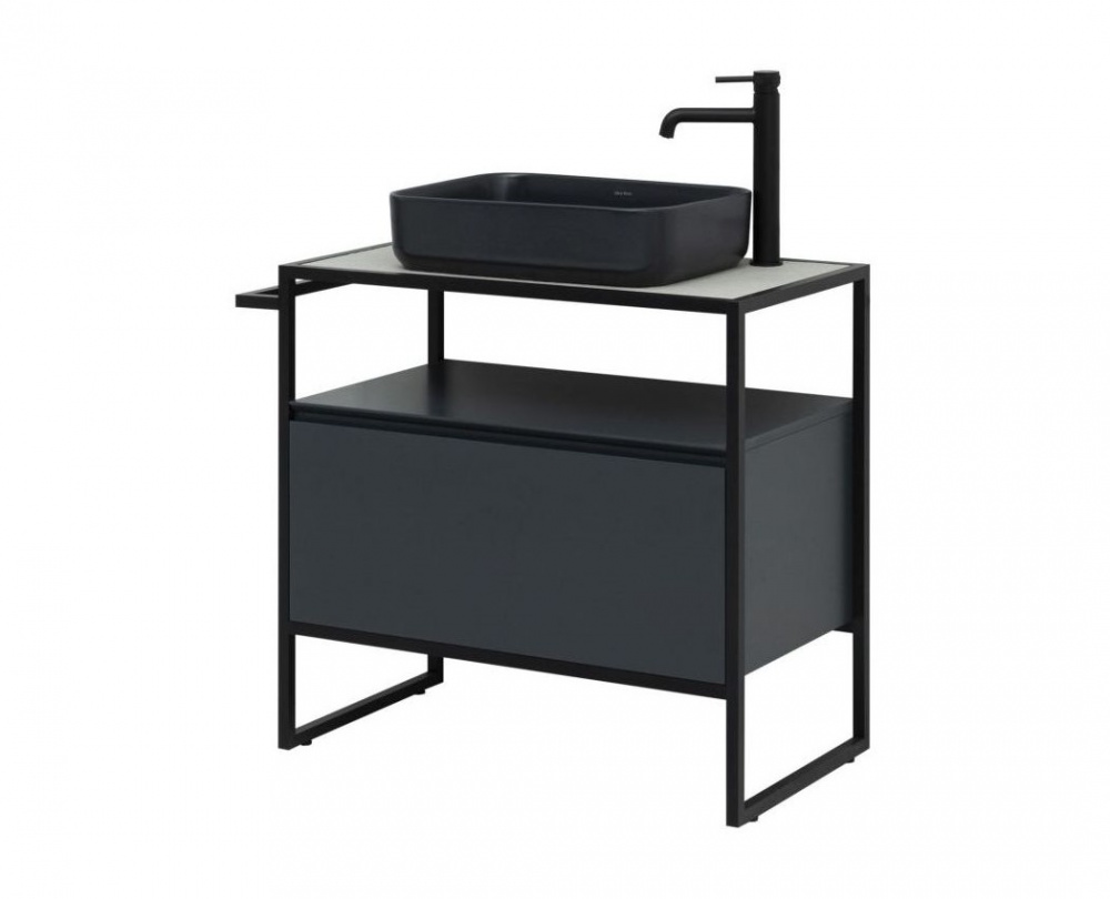 ALLEN BRAU PRIORITY Тумба 800 для раковины без столешницы, 800x450xH760 мм, anthracite matt/черный арт. 33328