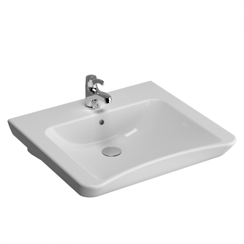 VITRA Conforma Раковина подвесная с переливом, 1 отв. под смеситель, 60х54 см, белый арт. 36742