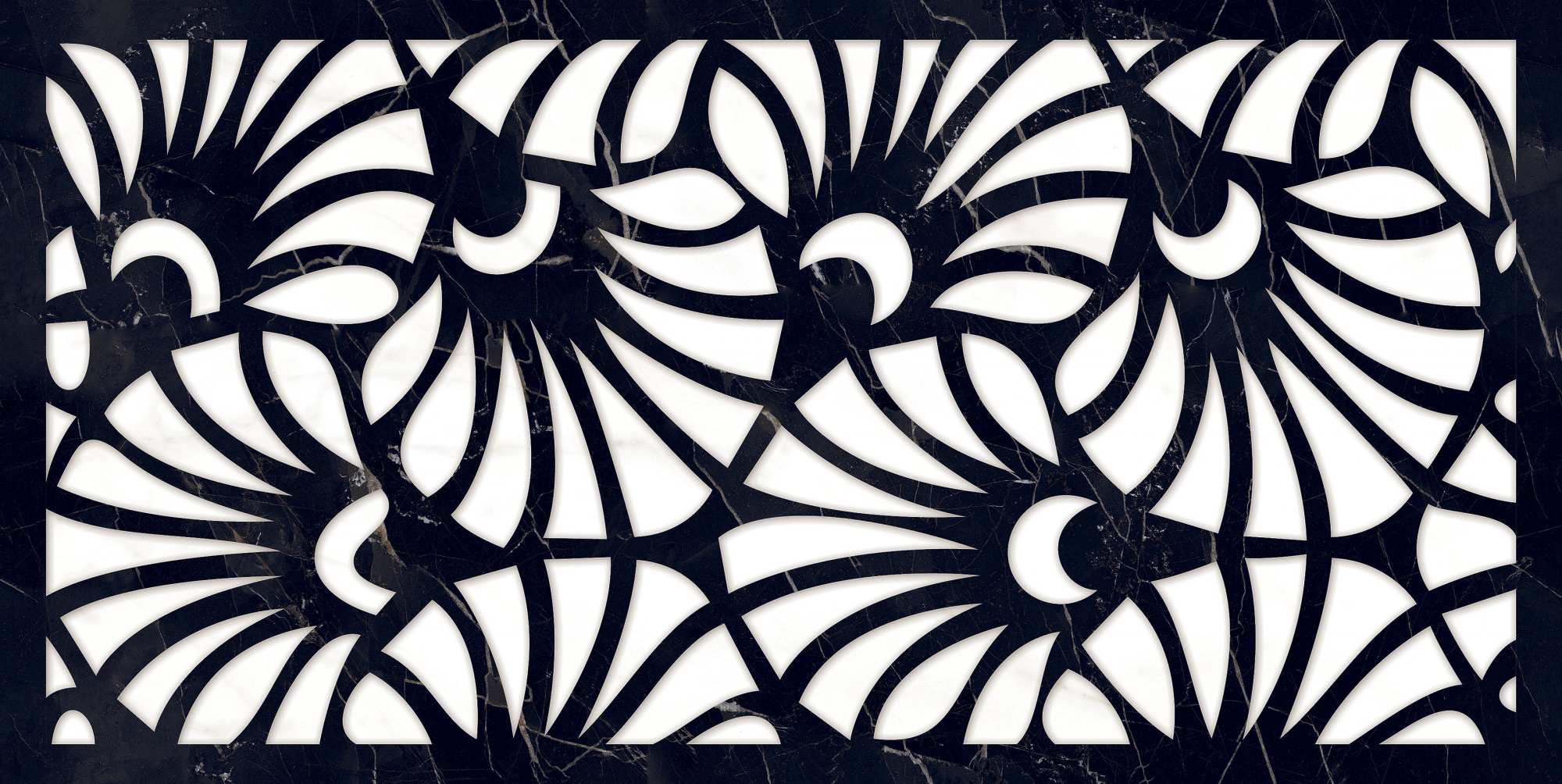 Плитка Artceramic Mira Black Decore 60x120 High Gloss (1,44 кв.м.) арт. 52142